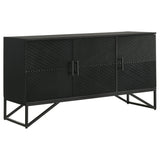 Coaster Riddell 3-door Accent Cabinet Black Default Title