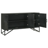 Coaster Riddell 3-door Accent Cabinet Black Default Title