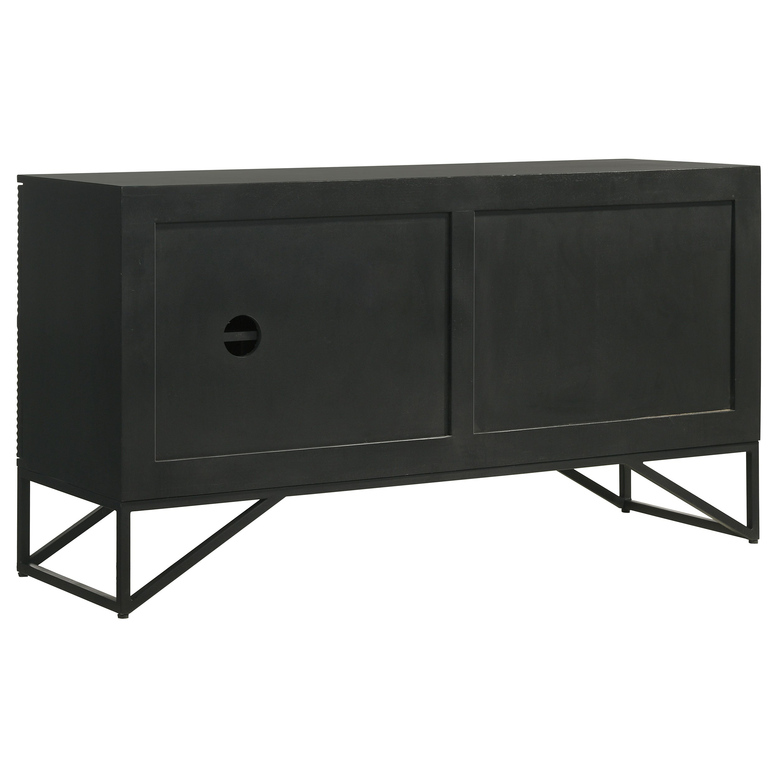 Coaster Riddell 3-door Accent Cabinet Black Default Title