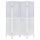 Mattison 4-Panel Room Divider Folding Shoji Screen White