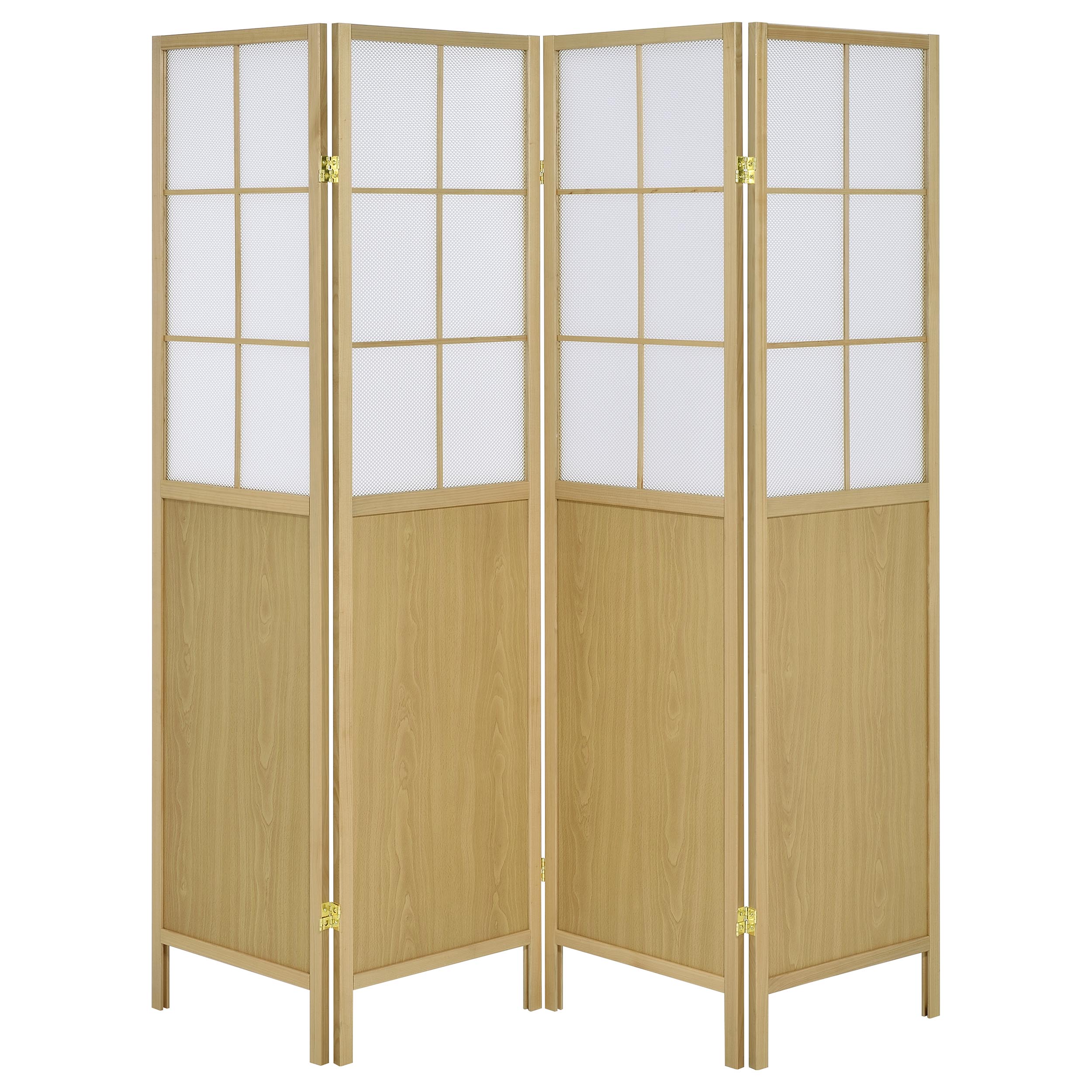 Edwards 4-Panel Room Divider Folding Shoji Screen Natural