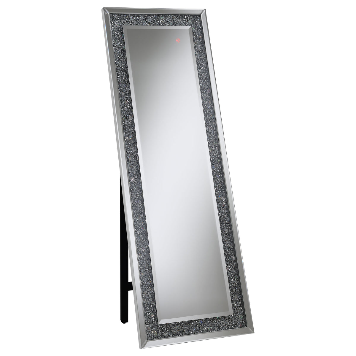 Coaster Carisi Rectangular Standing Mirror with LED Lighting Silver