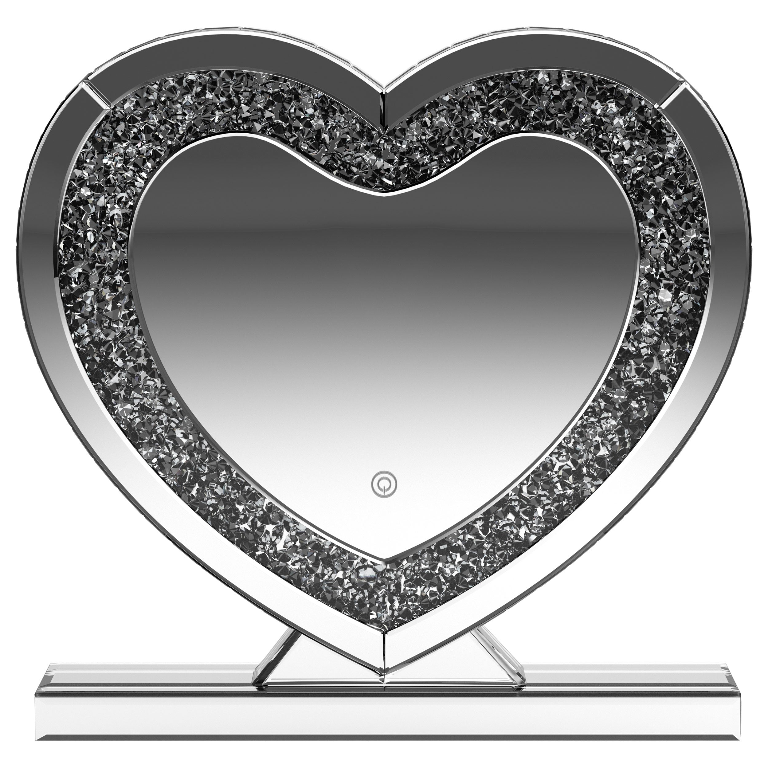 Coaster Euston Heart Shape Table Mirror Silver Default Title