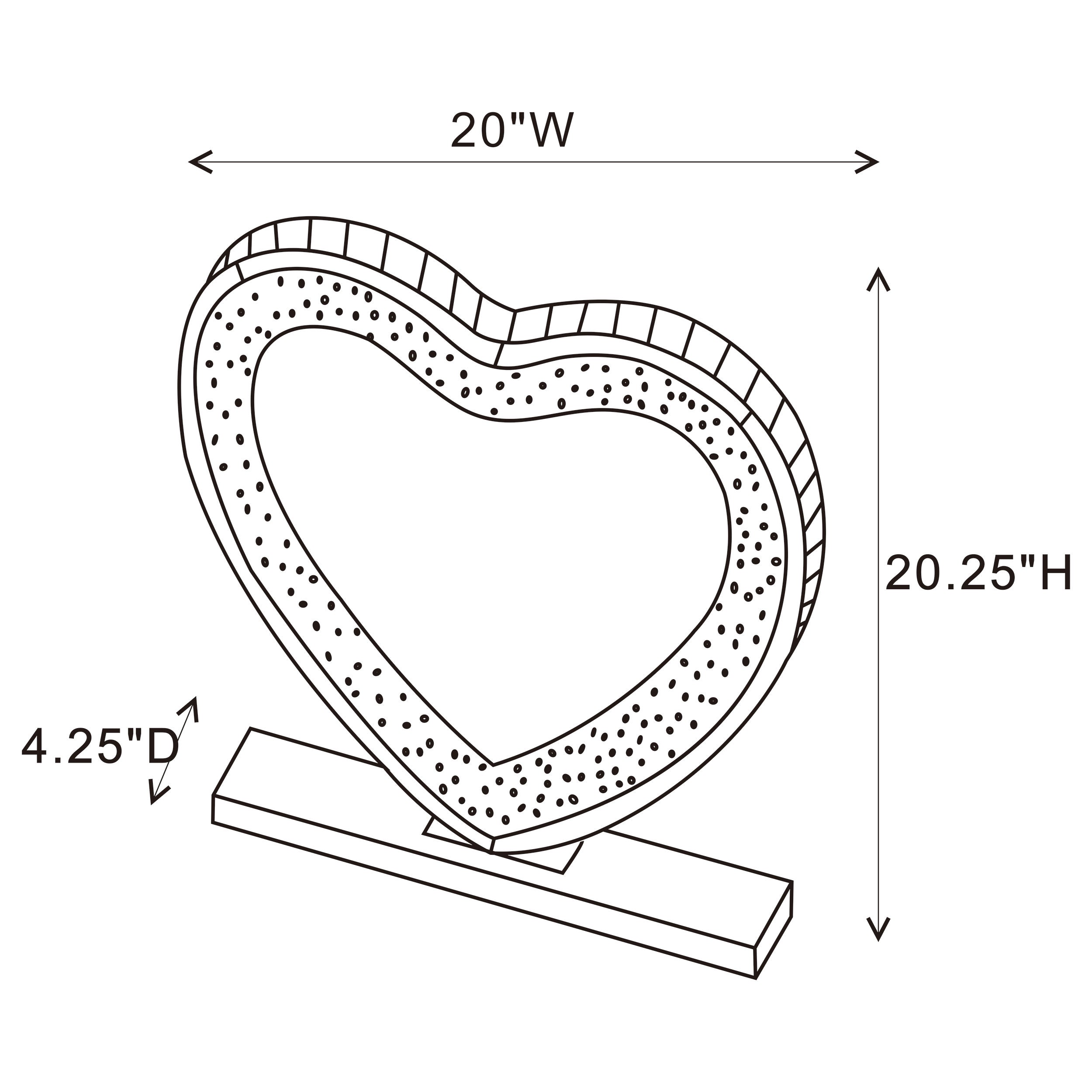 Coaster Euston Heart Shape Table Mirror Silver Default Title