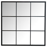 Coaster Quetzal Square Window Pane Wall Mirror Black Default Title