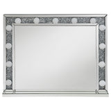 Coaster Wilmer Rectangular Table Mirror with Lighting Silver Default Title