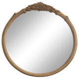 Coaster Sylvie French Provincial Round Wall Floor Mirror Vintage Brown Default Title