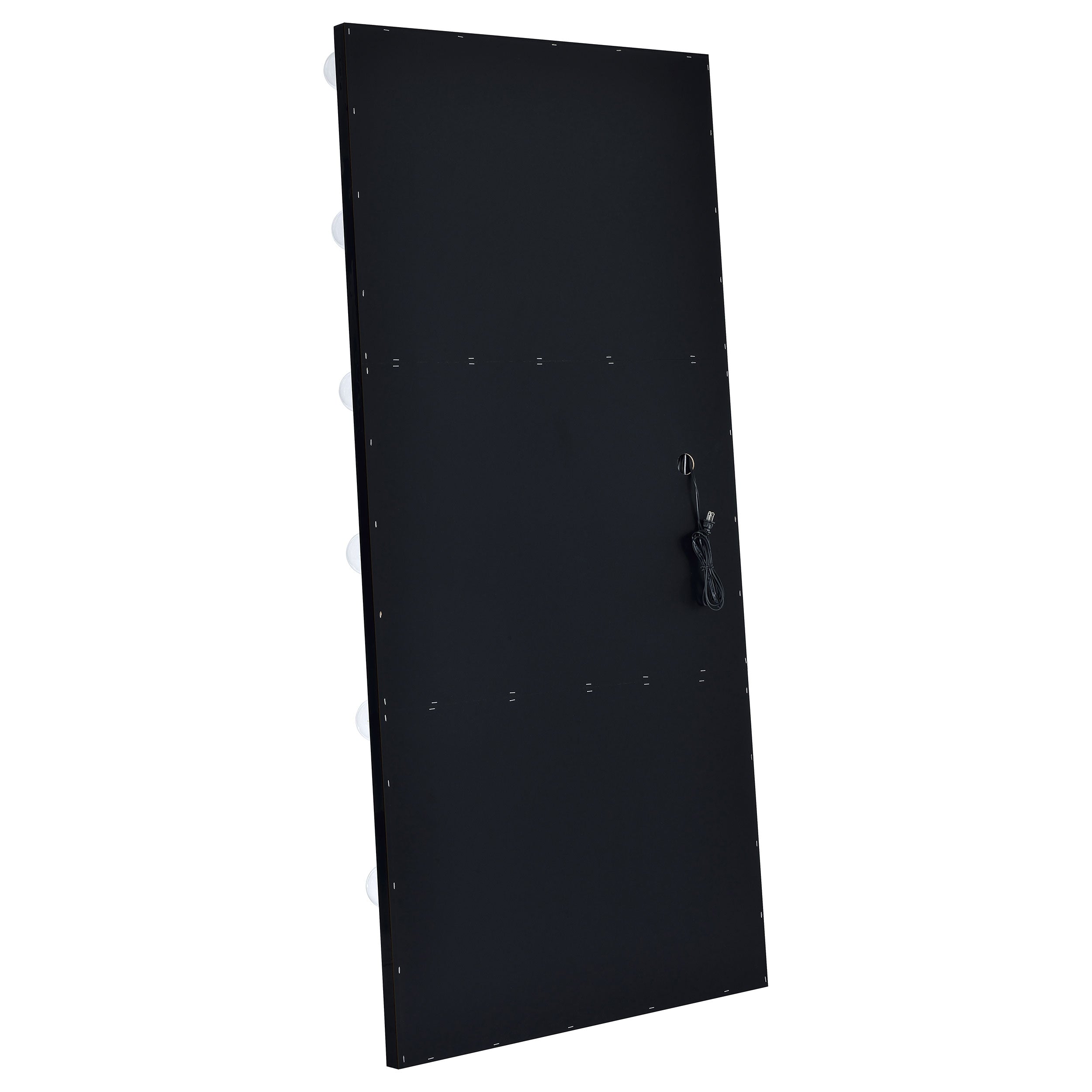 Coaster Zayan Full Length Floor Mirror With Lighting Black High Gloss Default Title