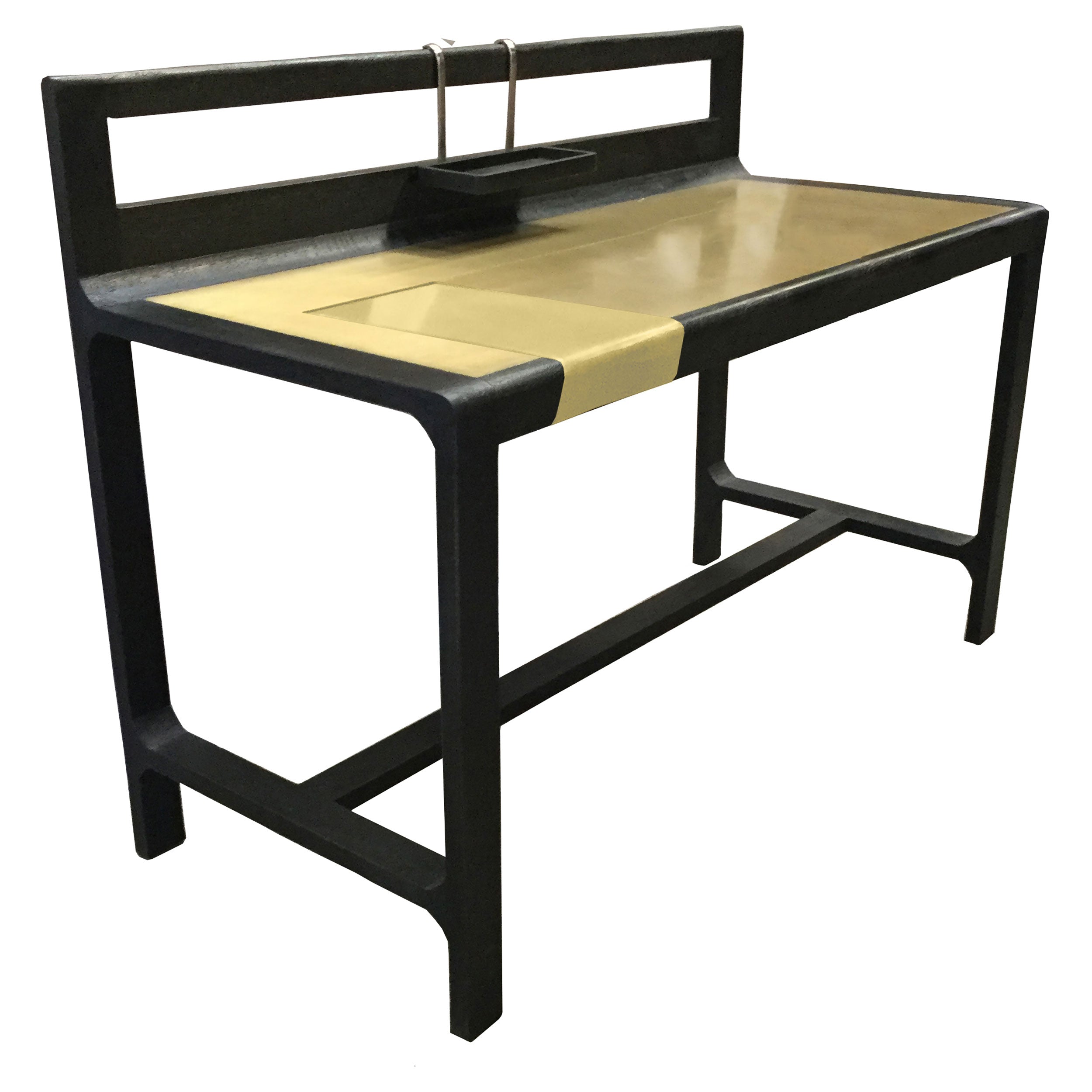 Coaster Purston Writing Desk with Hidden Storage Black and Brass Default Title