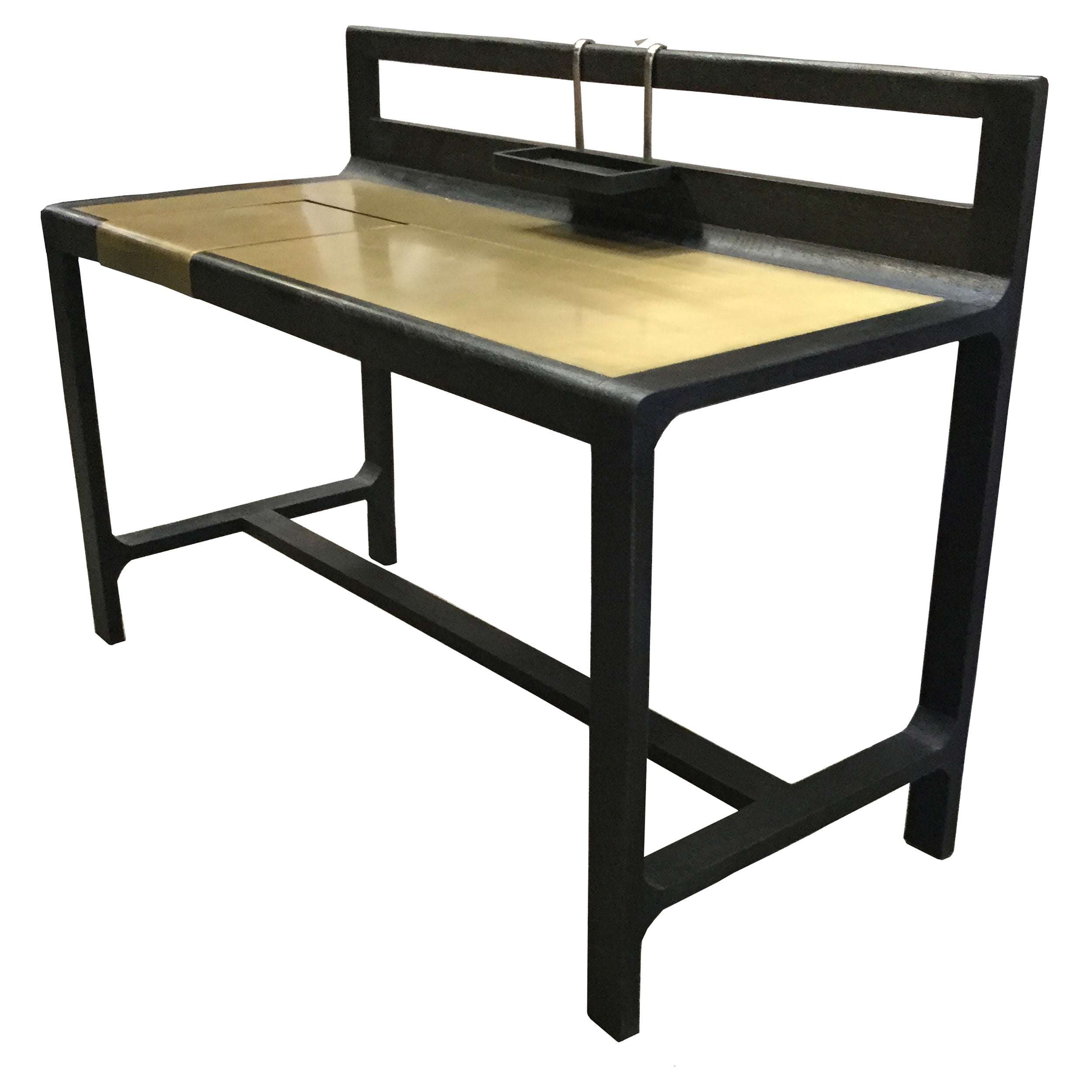 Coaster Purston Writing Desk with Hidden Storage Black and Brass Default Title