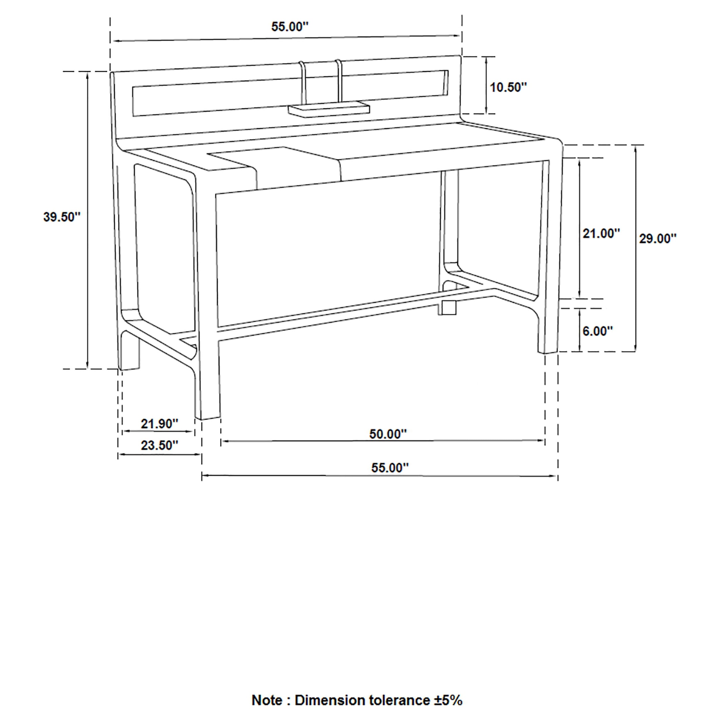 Coaster Purston Writing Desk with Hidden Storage Black and Brass Default Title