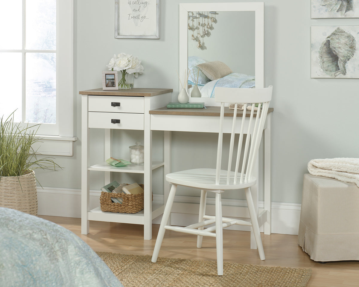 Cottage Road  White Bedroom Vanity with Mirror