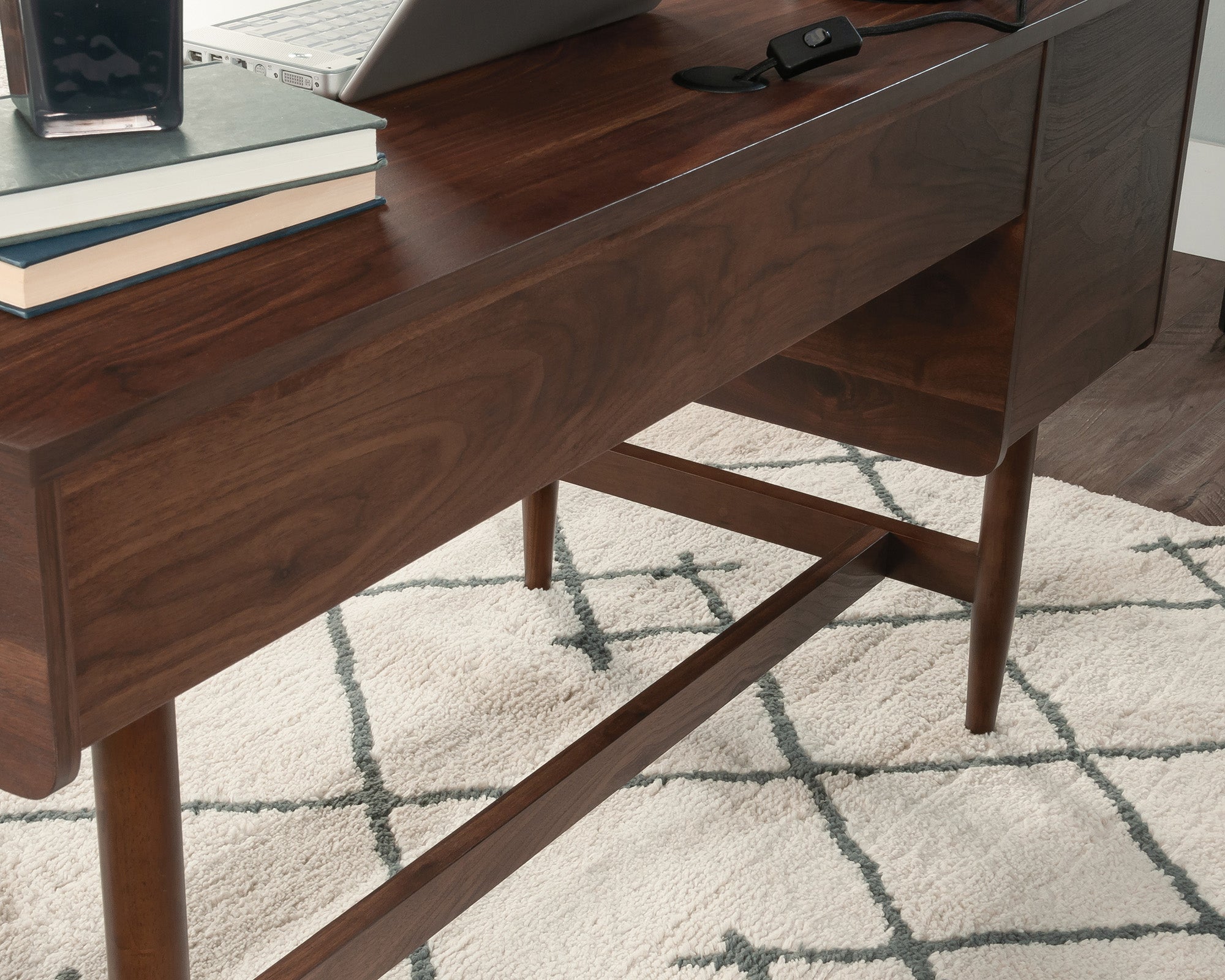 Clifford Place  Double Pedestal Desk in Grand Walnut