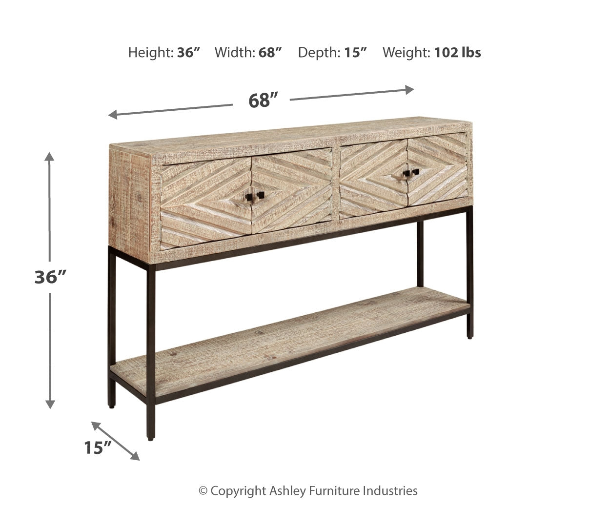 Roanley Console Sofa Table