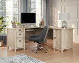 Hammond  Chalk Oak L-Shaped Desk with Cord Management