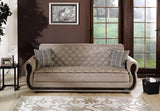 Bellona Argos 3 Seat Sleeper Sofa (Zilkade L.Brown) by Bellona