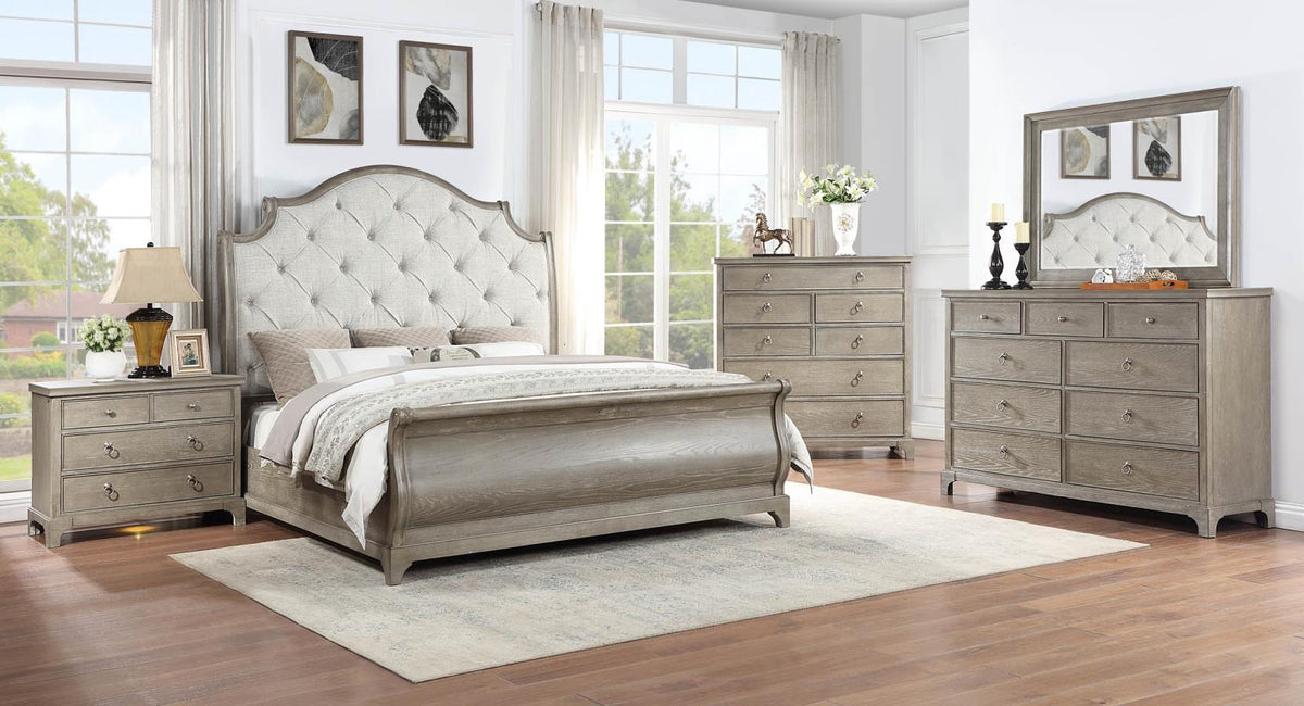 King Bed Frame - Dresser - Mirror - Chest - Nightstand