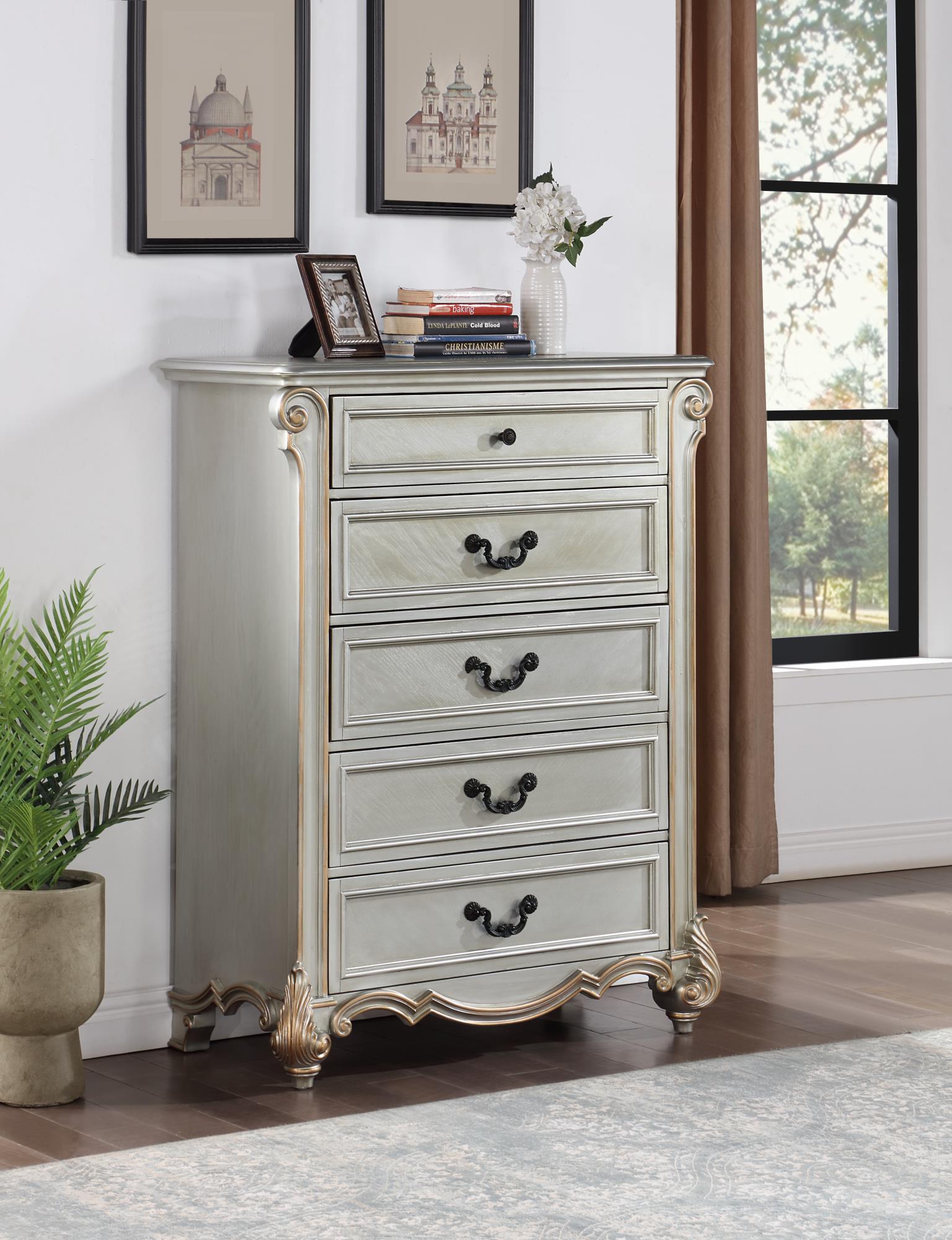 Queen Bed Frame - Dresser - Mirror - Chest - Nightstand