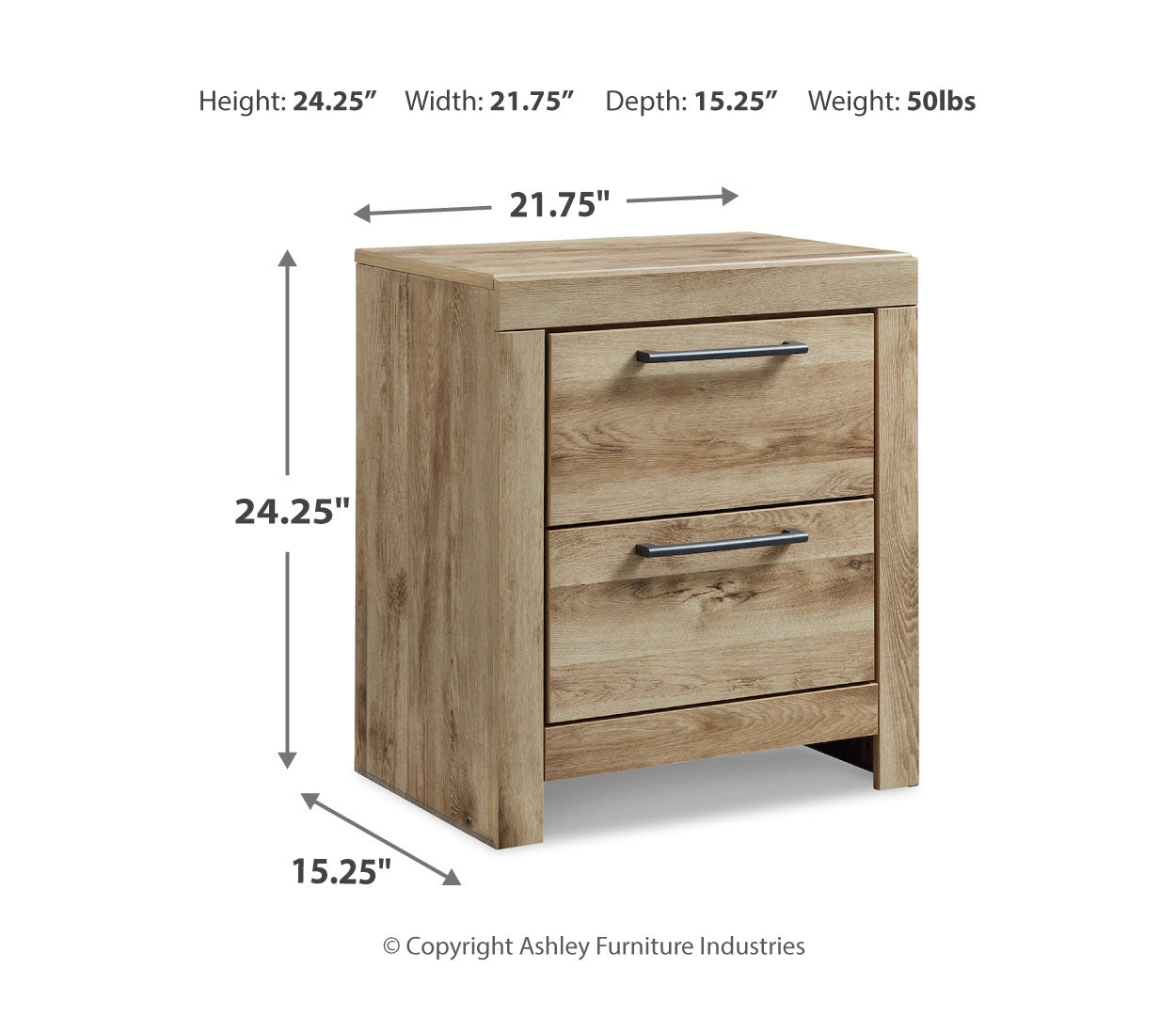 Hyanna Two Drawer Night Stand