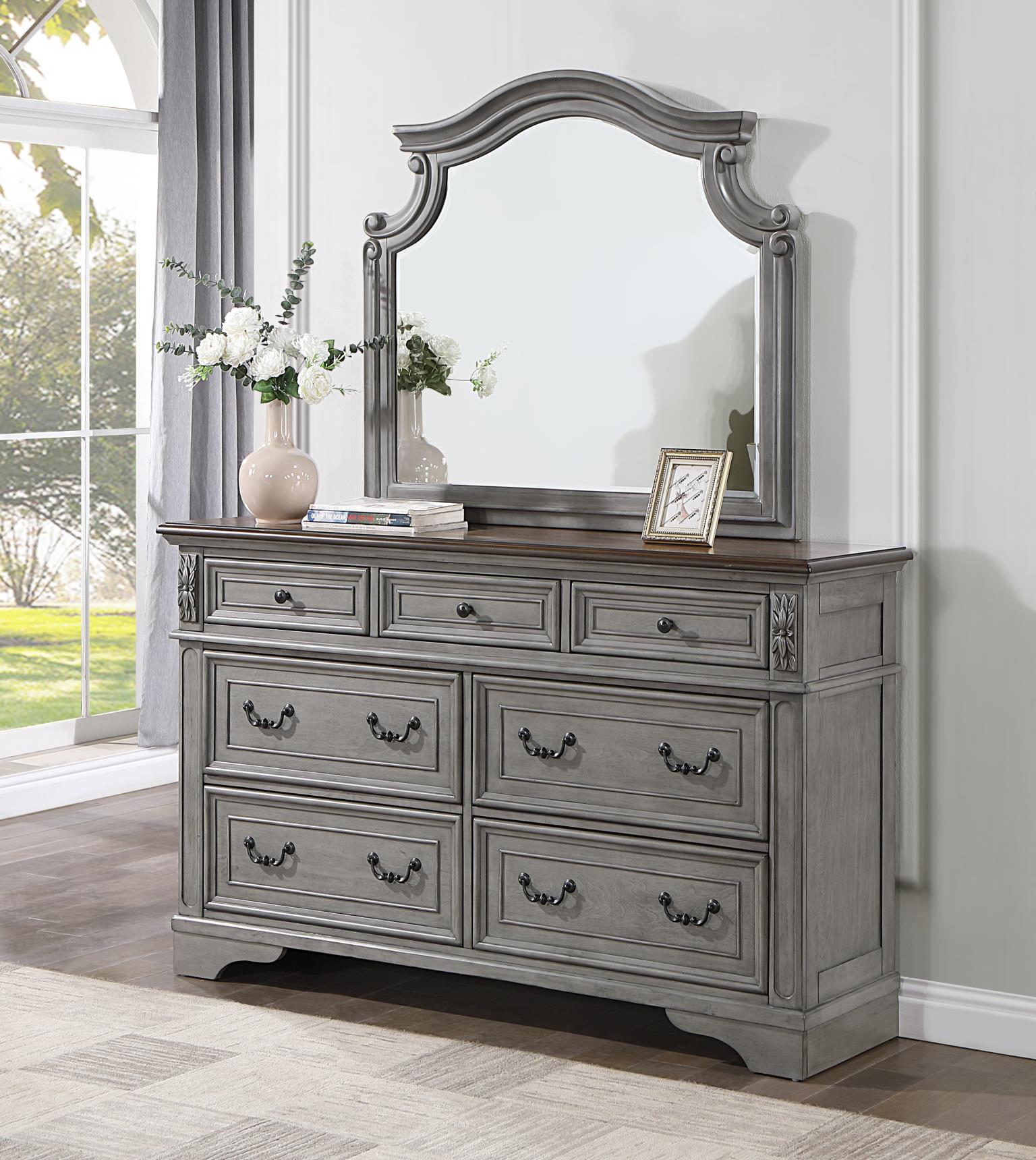 King Bed Frame - Dresser - Mirror - Chest - Nightstand