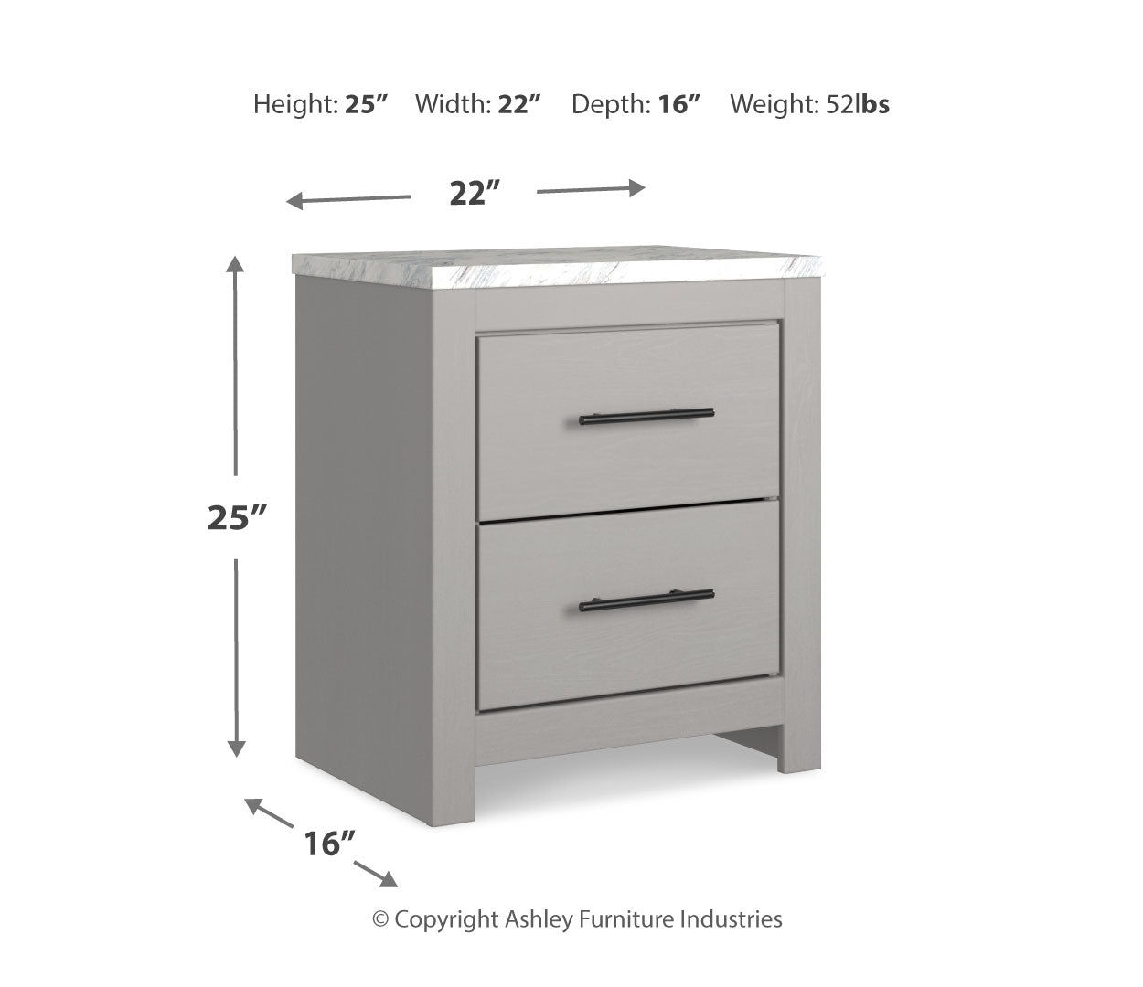 Cottonburg Two Drawer Night Stand