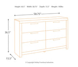 Derekson Six Drawer Dresser