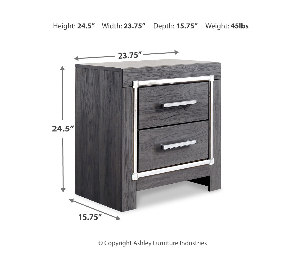 Lodanna Two Drawer Night Stand