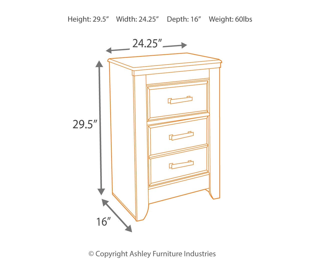 Juararo Two Drawer Night Stand