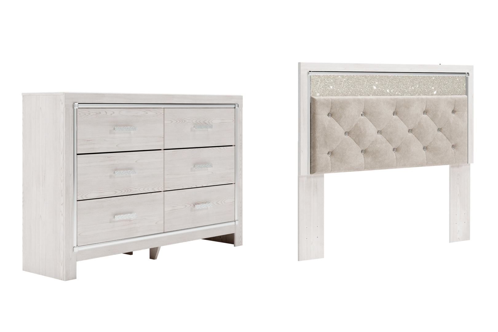 Altyra Queen Panel Headboard Bed with Dresser