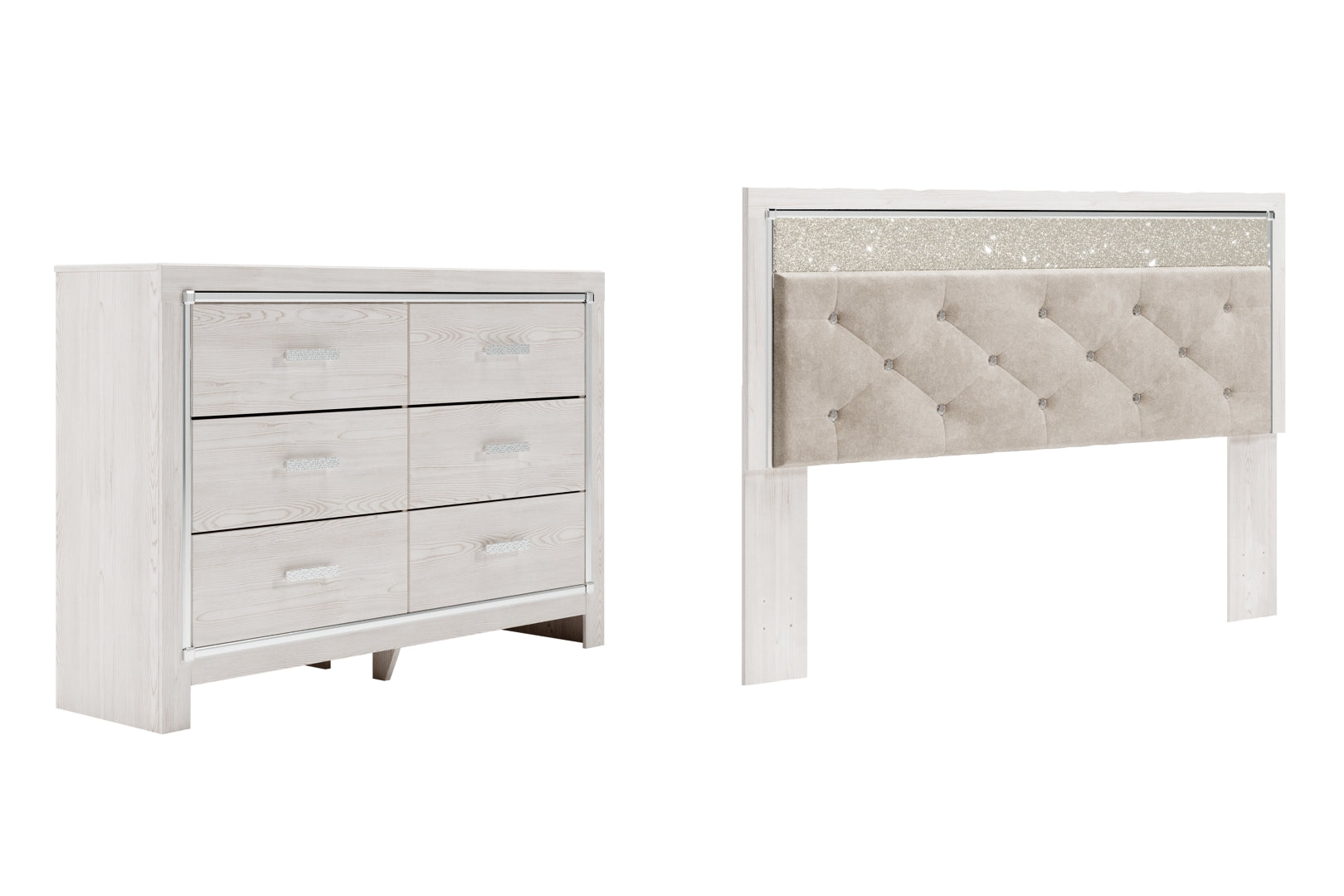 Altyra King Panel Headboard Bed with Dresser