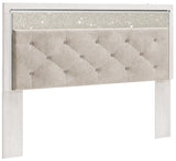 Altyra King Panel Headboard Bed with Mirrored Dresser and Chest