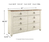 Willowton Six Drawer Dresser