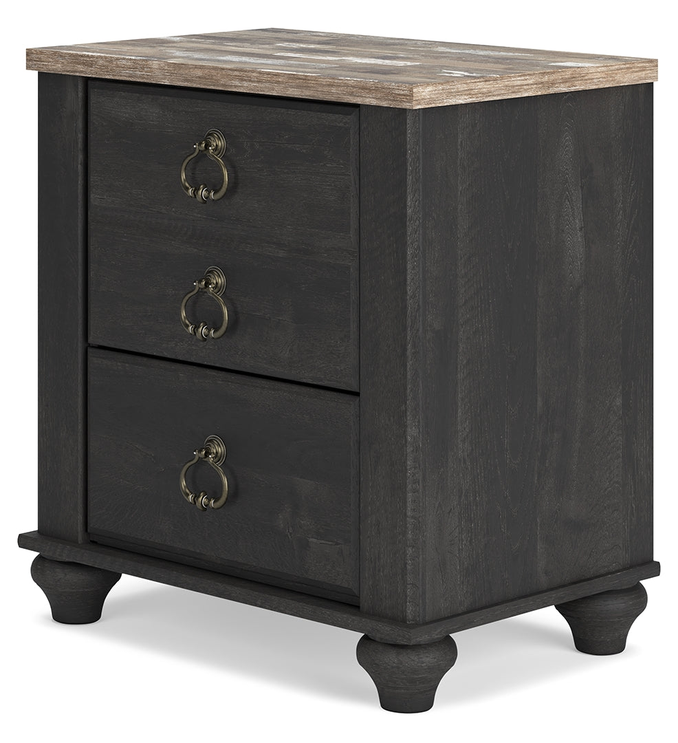 Nanforth Two Drawer Night Stand