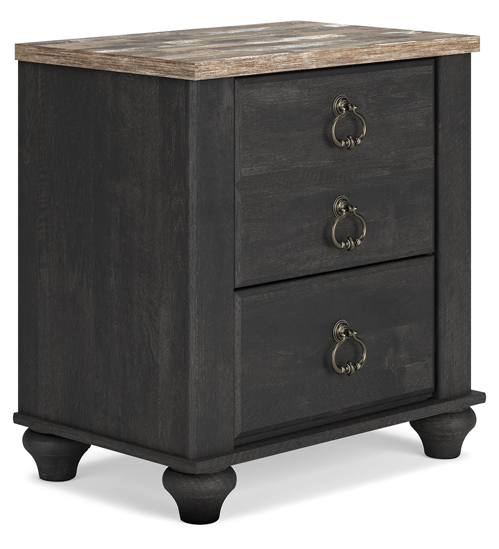 Nanforth Two Drawer Night Stand