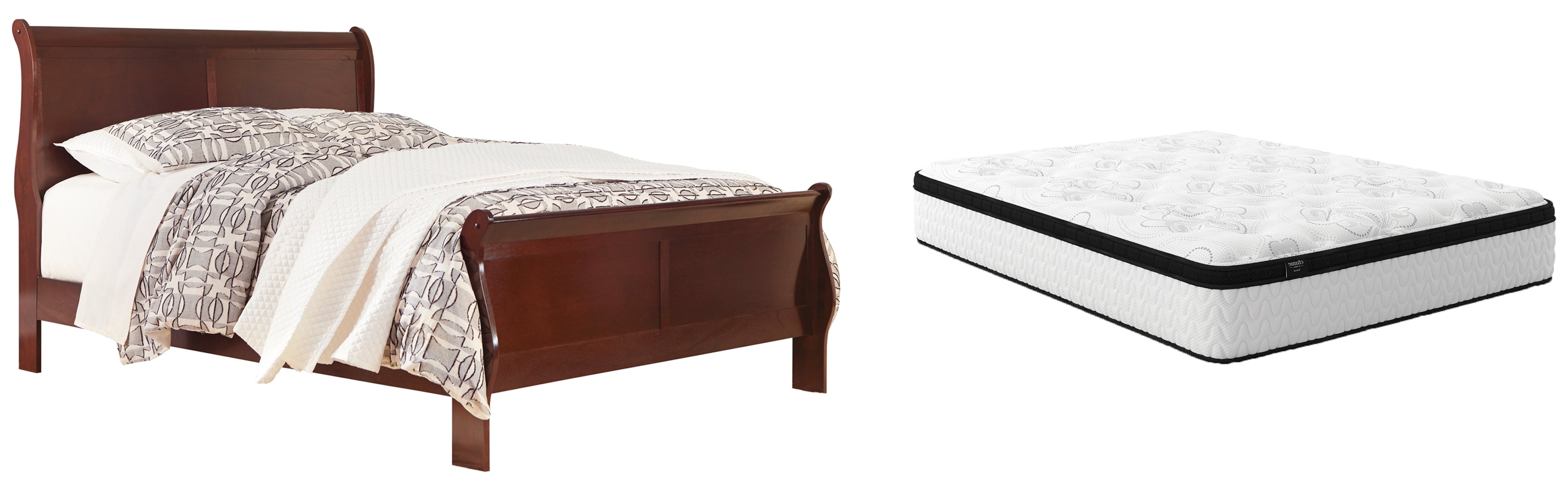 Alisdair Full Sleigh Bed with Mattress