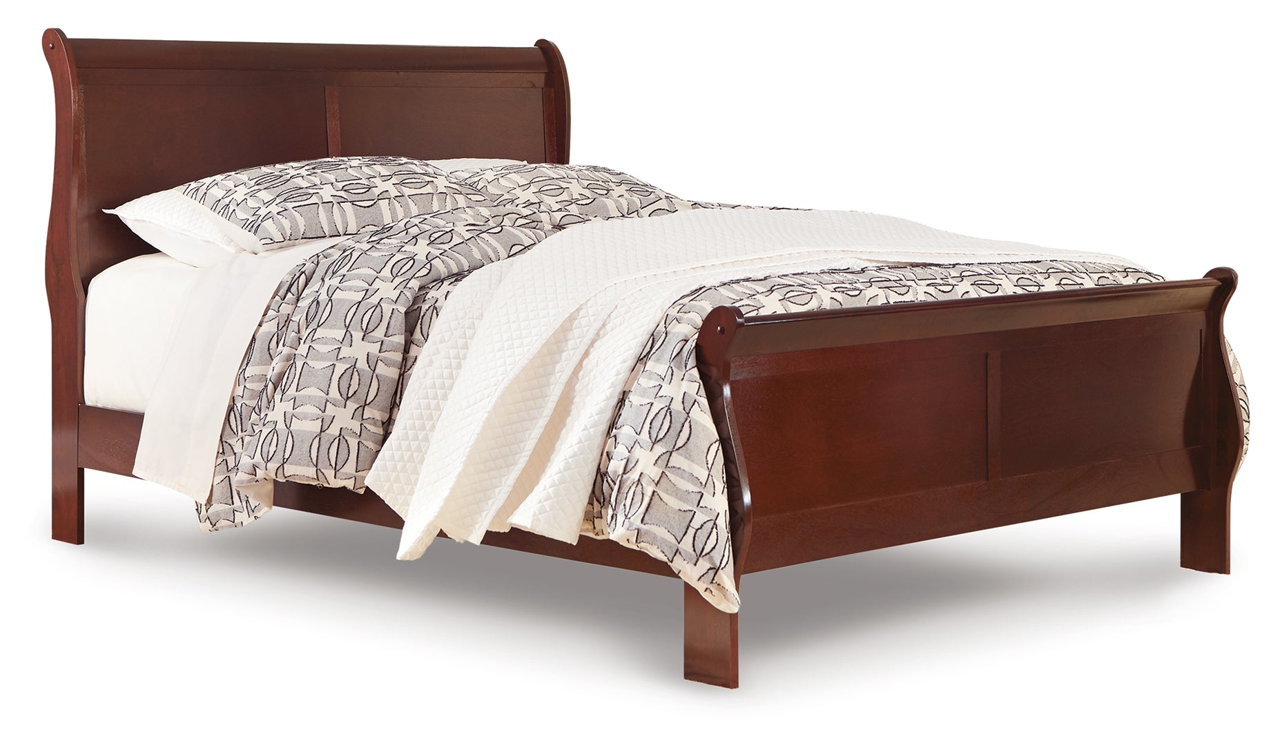 Alisdair Queen Sleigh Bed with Mirrored Dresser