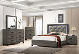 Gray Led Twin Bed