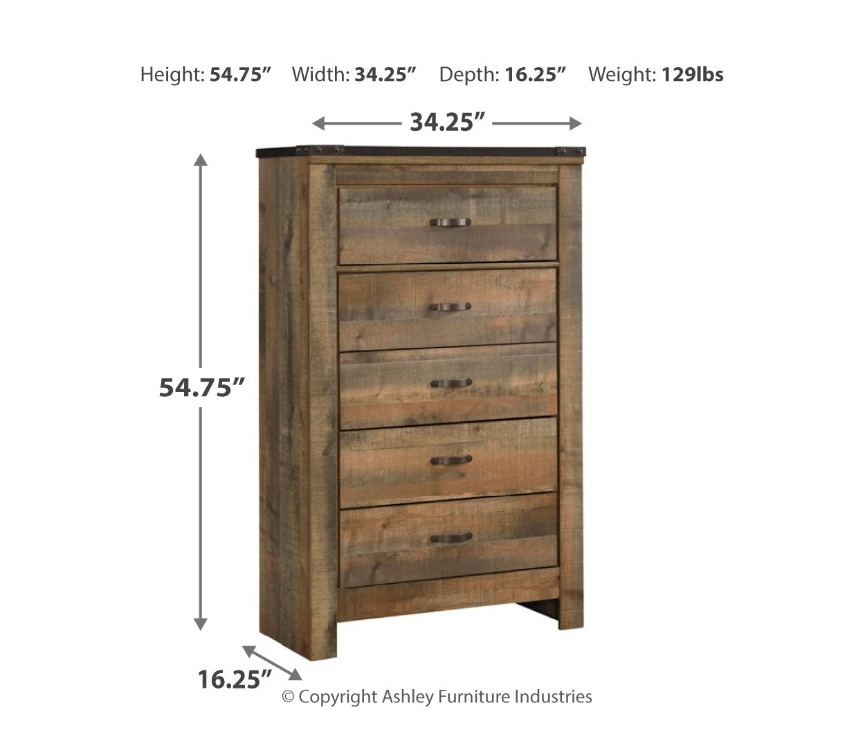 Trinell Five Drawer Chest