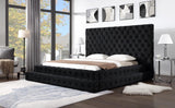 Black Velvet Queen Bed