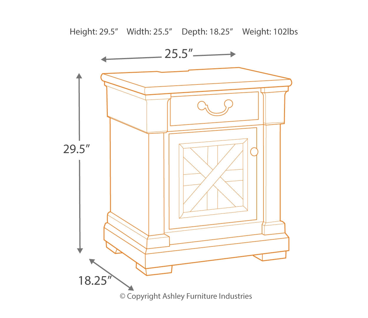 Bolanburg One Drawer Night Stand