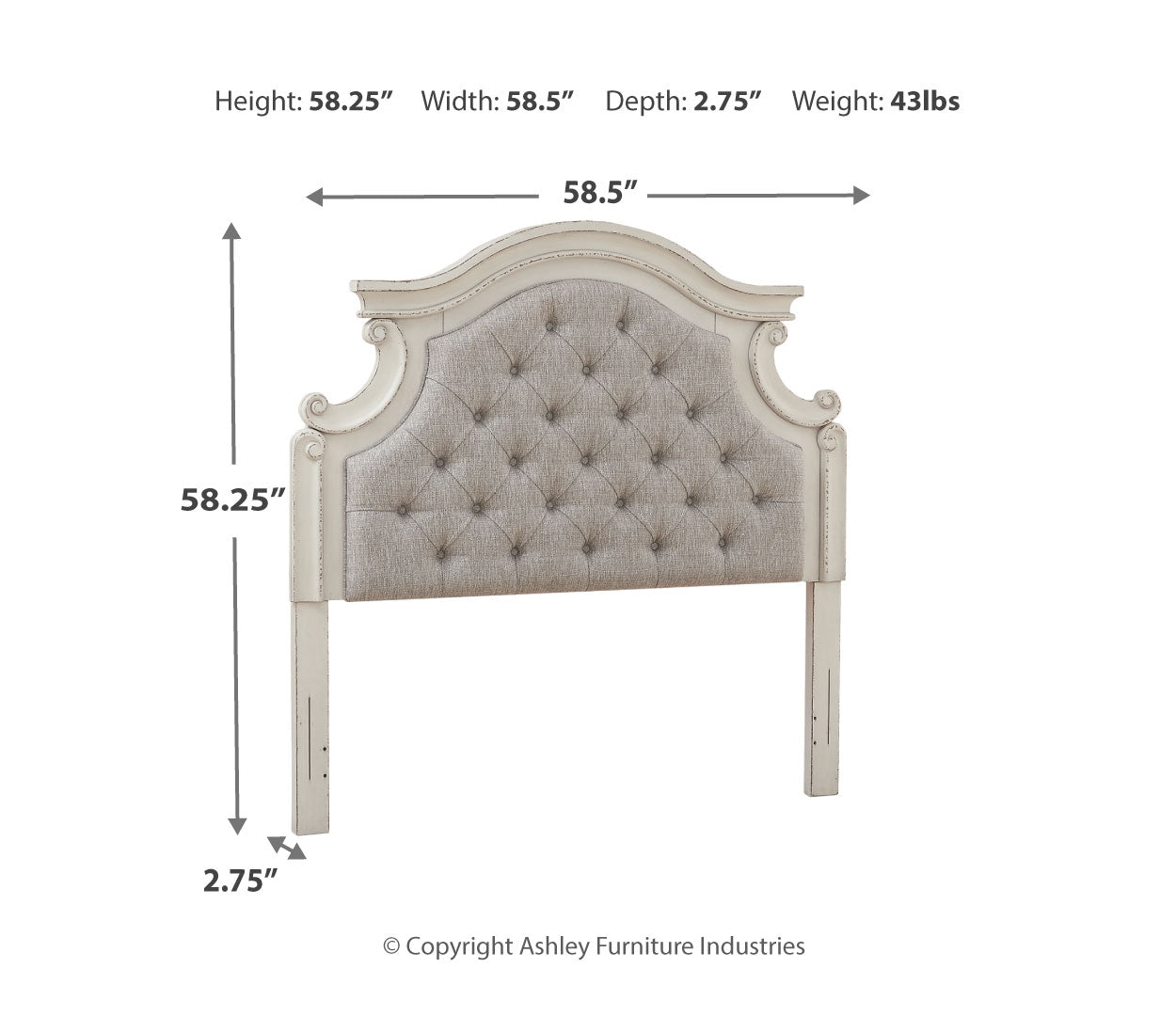 Realyn Full UPH Panel Headboard