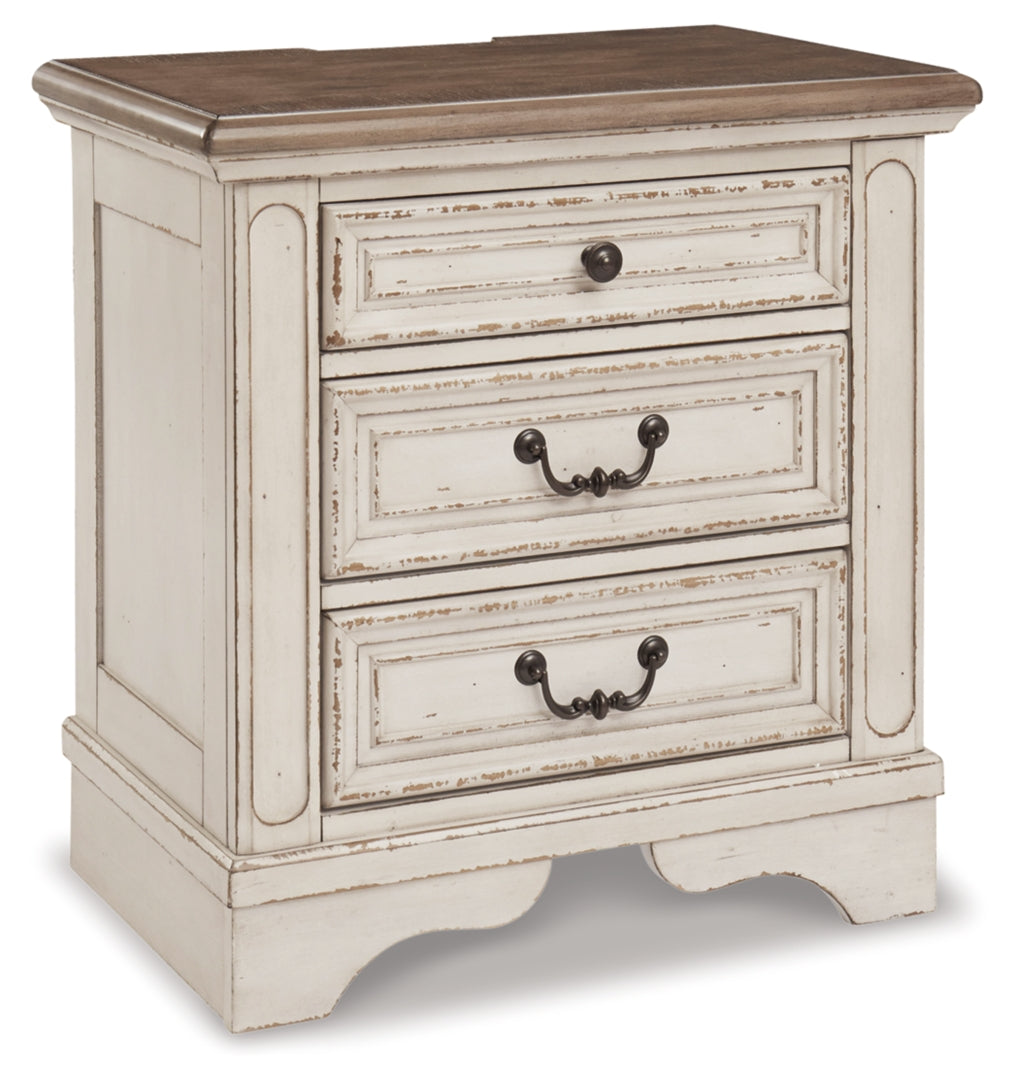 Realyn Three Drawer Night Stand