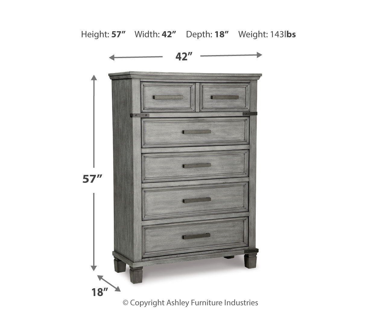 Russelyn Five Drawer Chest