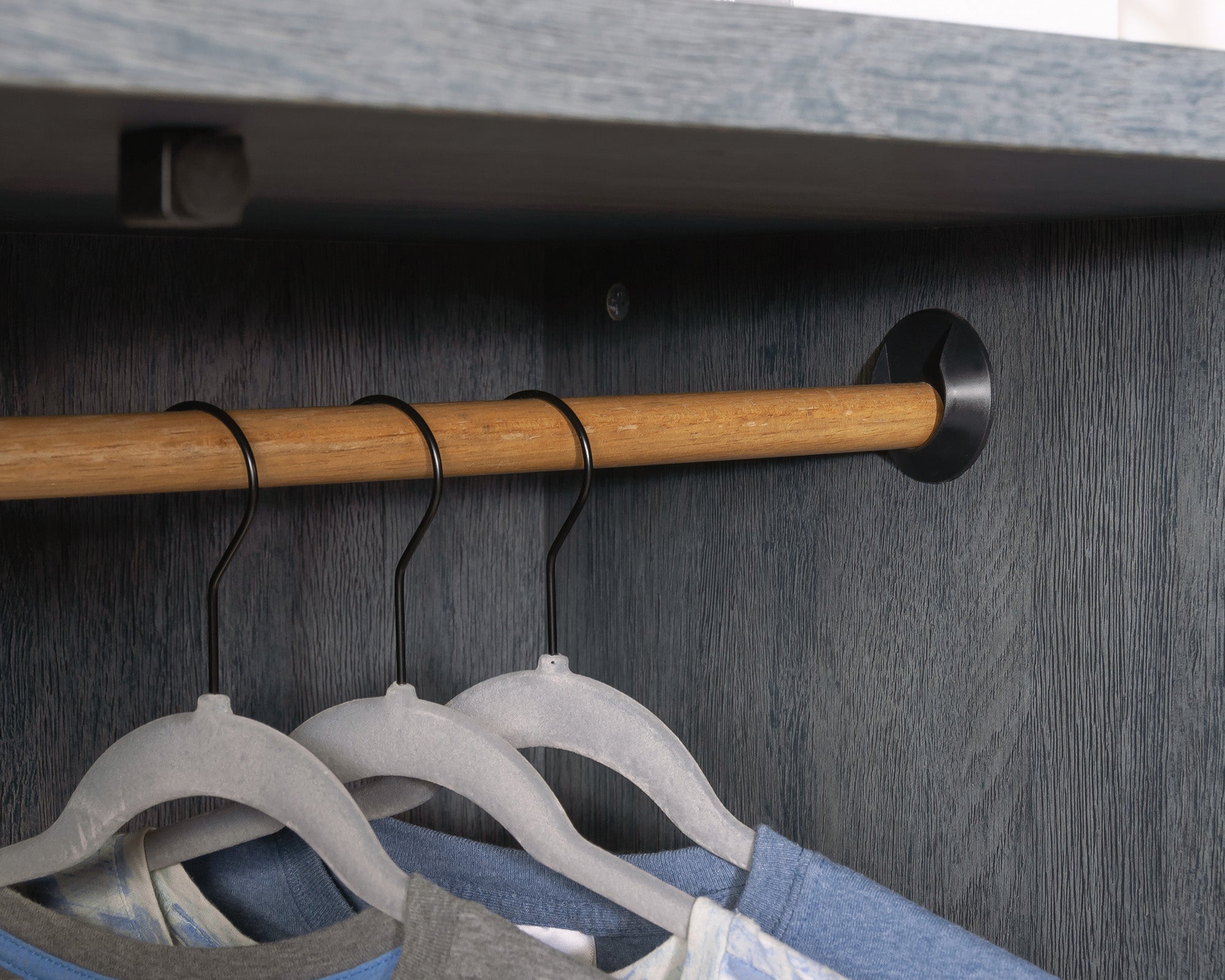 Dover Edge  Bedroom Armoire with Drawer in Denim Oak