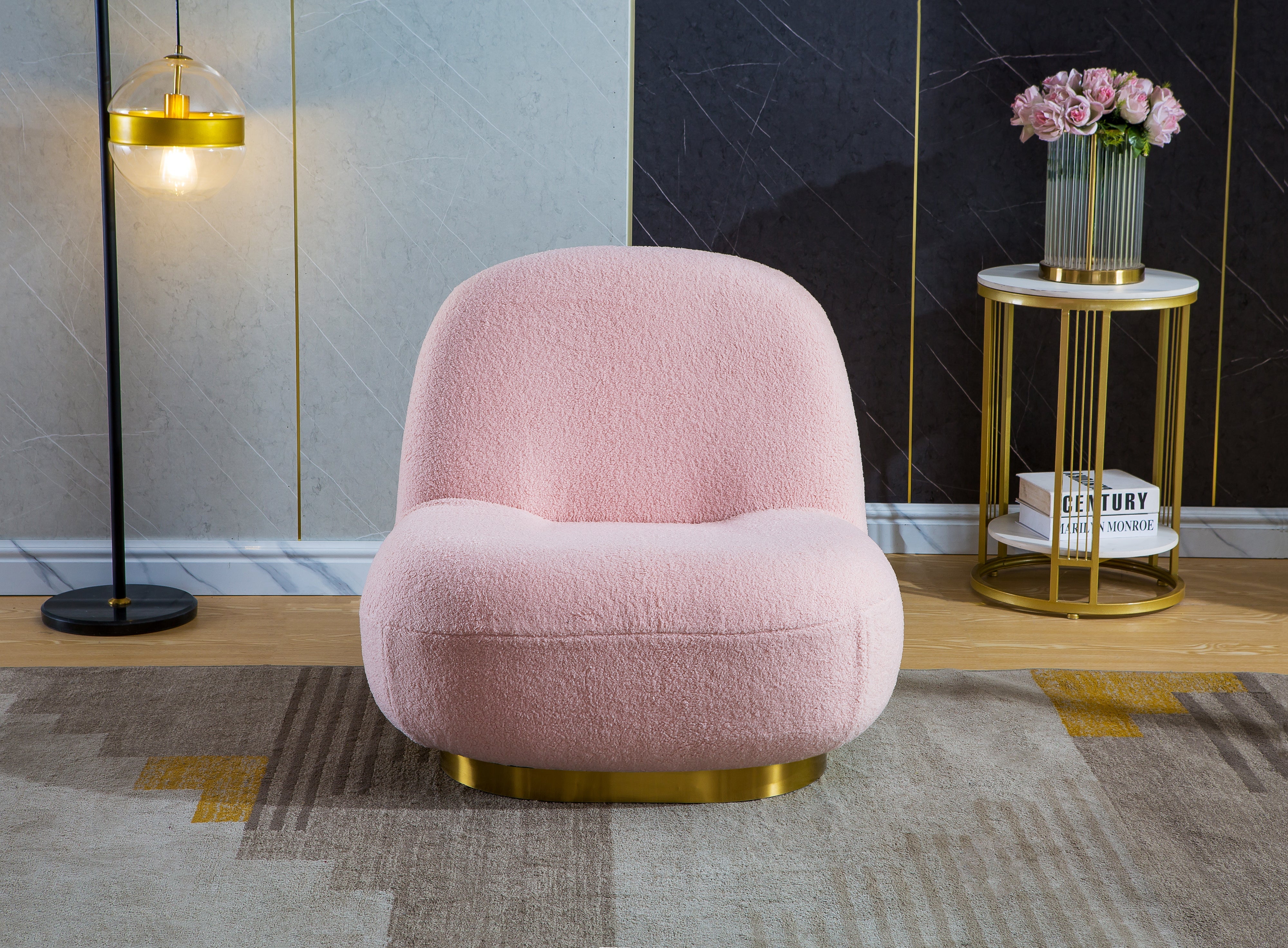 Artisan Snatched Swivel Barrel Chair Pink