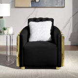 Artisan Direnzo Velvet Armchair Black