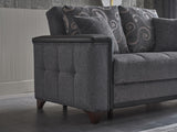 Bellona Charlotte 3 Seat Sleeper Sofa (Beatto Anthracite) by Bellona