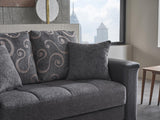 Bellona Charlotte Love Seat (Beatto Anthracite) by Bellona