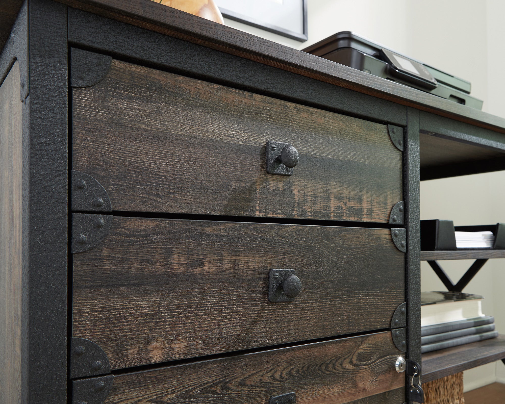 Steel River  Industrial Metal & Wood Credenza with Drawers