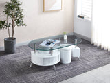 Artisan Dumbarton Coffee Table with 2 Stools White